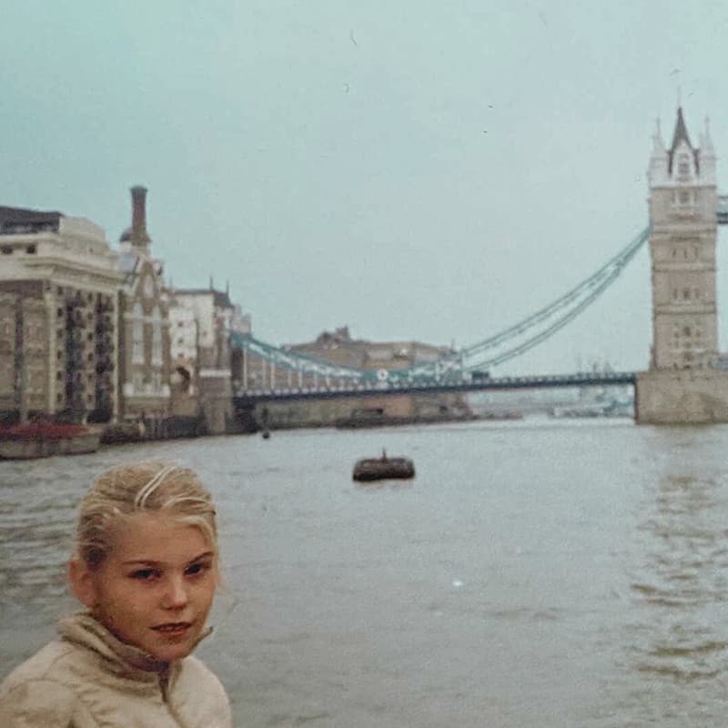 Susie aged 9 in London, 1984