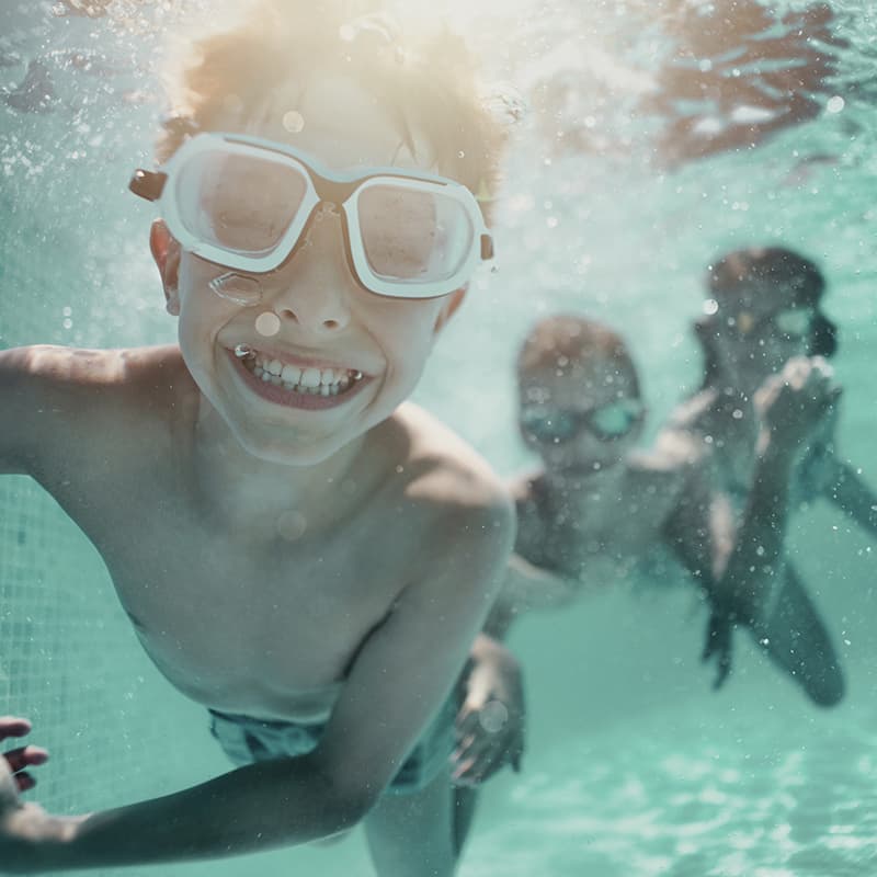 Child swimming